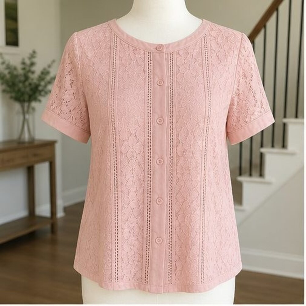 Blush Pleated Blouse